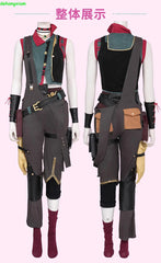 League Of Legends Arcane 2 Jinx Vest Pants Overalls Cosplay Costume Women Suit 07FC0E-D4 - KOEEK