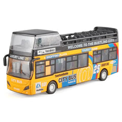Macau Double Decker Sightseeing Bus Diecast ModelSoundPull Back Function Toy 07FC0E-D4 - KOEEK