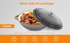 Enameled Cast Iron Crock Pot Dutch Oven 07FC0E-D4 - KOEEK
