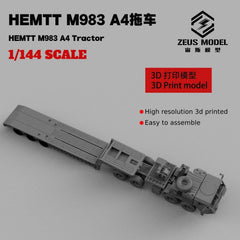 3D Printed 1/87 US army HEMTT M983 A4 Tractor Unpainted Kit Model gift 07FC0E-D4 - KOEEK