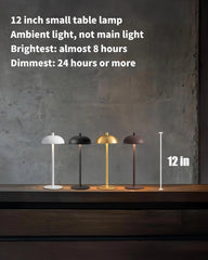 Cordless LED 12” Small Table Lamp (Set of 2), Modern Portable Table Lamps 07FC0E-D4 - KOEEK