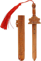 Chinese Wooden Sword Sword Hand-Carved Knife Sword Pendant 07FC0E-D4 - KOEEK