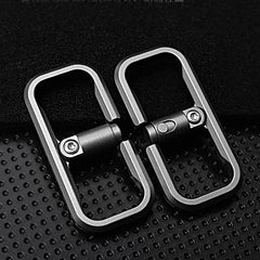 EDC Titanium Alloy Press Lock Creative Keychain Portable Hang Buckle for Gift 07FC0E-D4 - KOEEK