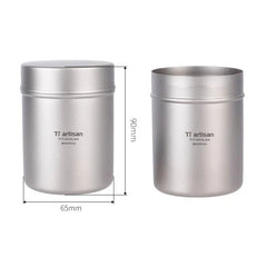 280mL Pure Titanium Storage Box Coffee Tea Cans EDC Portable Container Tank 07FC0E-D4 - KOEEK