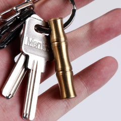 EDCHandmade Brass Keychain Whistle Outdoor Survival Whistle High Decibel Whistle 07FC0E-D4 - KOEEK