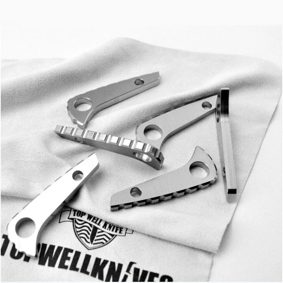 EDC1PC Silver Anodized Titanium Back Spacer for Spyderco Paramilitary 2 Para2C81 07FC0E-D4 - KOEEK