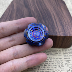 Fidget Spinner Gear Titanium Damascus Fingertip Decompression Toy Portable EDC 07FC0E-D4 - KOEEK