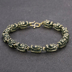 Solid Copper Dragon Bracelet Handcrafted Copper Jewelry Art Collectible 07FC0E-D4 - KOEEK