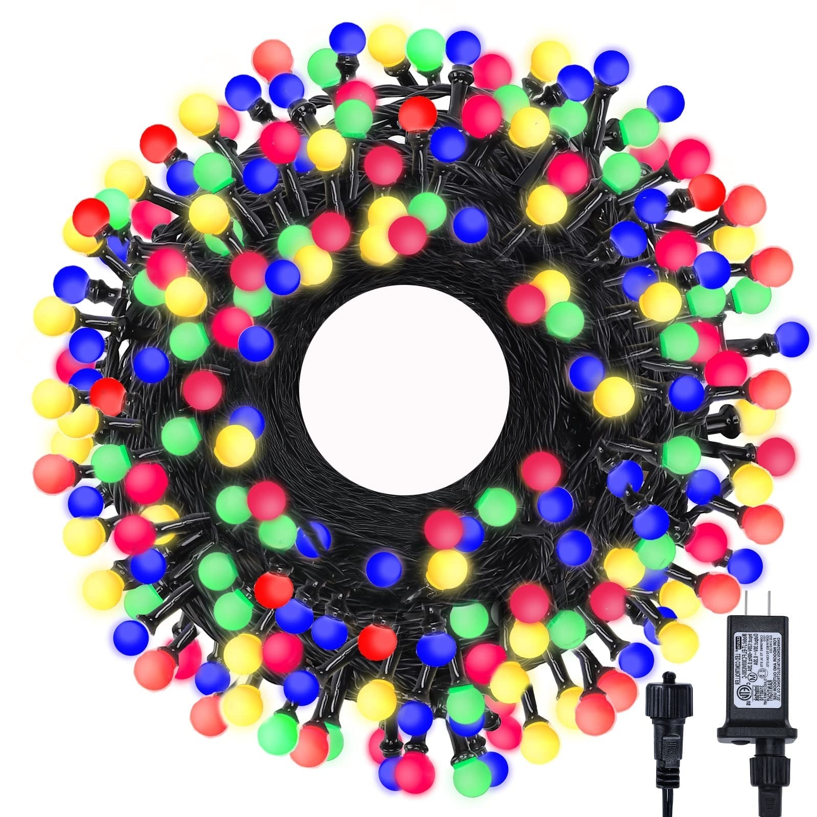 LED Christmas Lights Outdoor,300LED 105Ft 8 Modes Plug-in Connectable Waterpr... 07FC0E-D4 - KOEEK