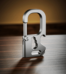 EDC Titanium Mechanic Key Chain Gift Carabiner Bottle Opener Keychain MultiTools 07FC0E-D4 - KOEEK
