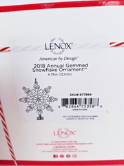 Lenox 2018 Annual GEMMED SNOWFLAKE Ornament LENOX - KOEEK