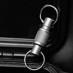 360 Degree Rotating Titanium Alloy Gimbal Keychain w/ Key Ring Car Keychain EDC 07FC0E-D4 - KOEEK