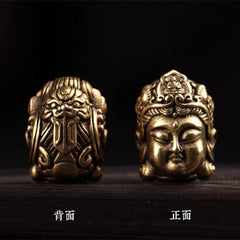16mm Antique Curios Prayer Beads Chinese Retro Brass Tibetan Style Accessories 07FC0E-D4 - KOEEK