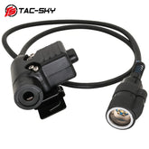 Black Connector 6PIN U94 PTT Adapter for PRC148 152 Wireless Cable Stock 07FC0E-D4 - KOEEK
