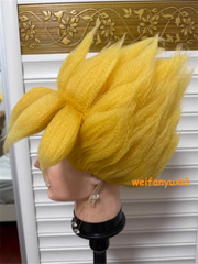 Dragon Ball Kakarotto Vegeta Goku Super Saiyan Yellow Wig Halloween Cosplay WIG 07FC0E-D4 - KOEEK