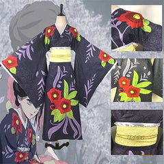 Demon Slayer Tamayo Women Girl Anime Cosplay Costume Kimono Cloak Suit Halloween 07FC0E-D4 - KOEEK