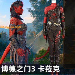 Baldur's Gate 3 Karlach Game Cosplay Costume Full Set Women's Bodysuit Outfits 07FC0E-D4 - KOEEK
