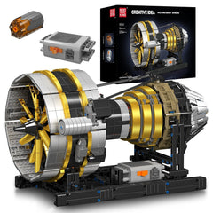 new Mould King 10141 Aircraft Engine Motor That Run Building Block Adult Gift Toy MOULD KING - KOEEK