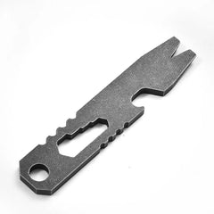 EDC Stainless Steel Pocket Multi Tools Pry Bar Crowbar Wrench Opener Keychain 07FC0E-D4 - KOEEK