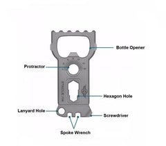 Hot TC4 Titanium Alloy Poratble Outdoor Multi EDC Tools Opener Protractor Wrench 07FC0E-D4 - KOEEK