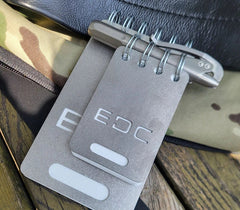 EDC Titanium Alloy Notepad Portable Recyclable Tools Outdoor Waterproof 07FC0E-D4 - KOEEK