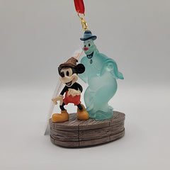 BNWT Disney Lonesome Ghosts - Mickey Mouse and Ghost Halloween Light-Up Ornament DISNEY - KOEEK