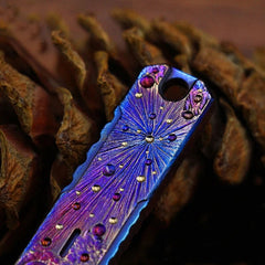 Solid EDC Titanium Alloy CNC Process Pry Bar Crowbar Bottle Opener Outdoor Tool 07FC0E-D4 - KOEEK