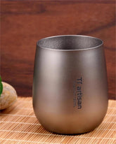 120ML EDC Double Wall Titanium Water Tea Coffee Cup Insulated Drinking Cup Mug 07FC0E-D4 - KOEEK