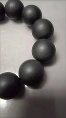 20mm Natural Grade A Screw Pattern Agarwood Men Woman Bracelet Jewelry 07FC0E-D4 - KOEEK