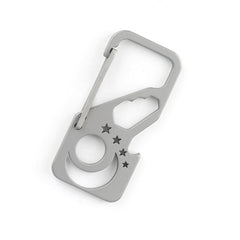 Titanium Alloy Pocket Key Chain Carabiner Bottle Opener Wrench Outdoor Multi EDC 07FC0E-D4 - KOEEK