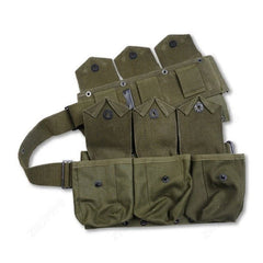 STOCK Replica WW II US Army B.A.R. 6 Bags Green Army Money Belt Button Closure 07FC0E-D4 - KOEEK