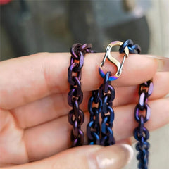 Men Women 7mm Pure Titanium Chain Necklace Durable Skin Friendly Jewelry Gift 07FC0E-D4 - KOEEK