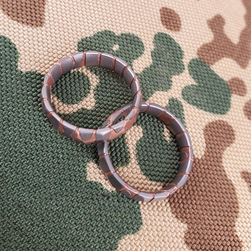 EDC Superconductor Ring Metal Pendant Meteorite Pattern Wood Grain Metal Ring 07FC0E-D4 - KOEEK