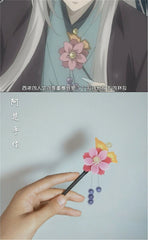 Kamisama Kiss Momozono Nanami Purple Kanzashi Hairpin Hair accessories Handmade 07FC0E-D4 - KOEEK