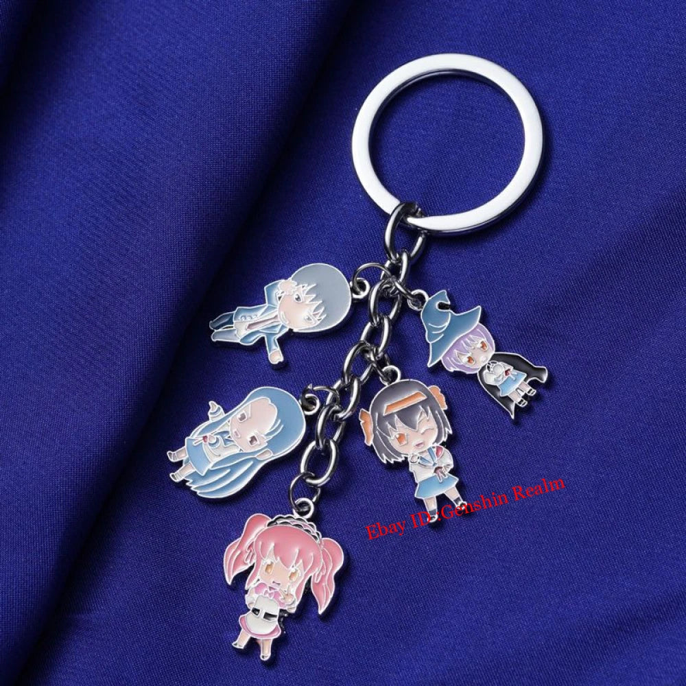 Anime Suzumiya Haruhi No Yuuutsu Metal Keychain Backpack Pendant Decor Gift 07FC0E-D4 - KOEEK