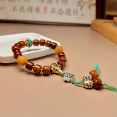 Tibetan Bracelet Men's Plate Playing Tibetan Rosary 07FC0E-D4 - KOEEK