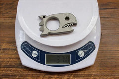 Titanium Alloy Pocket Tool Shark Shape Bottle Opener Hexagon Wrench Keychain EDC 07FC0E-D4 - KOEEK