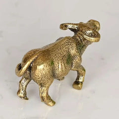 EDC Brass Buffalo Figurine Desktop Decoration Small Statue Animal Figurines Toys EDC - KOEEK