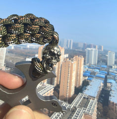 Snake Cross Skull Pendant Titanium Alloy EDC Tool Pendant/Keychain Self-defense 07FC0E-D4 - KOEEK