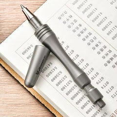 EDC Titanium Ballpoint Pen Signature Writing Pocket Pen Business Office Gift 07FC0E-D4 - KOEEK