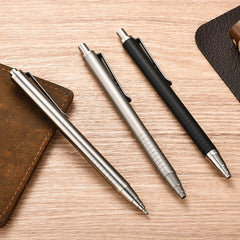 EDC Titanium Alloy Pocket Ball Pen Signature Working Tactical Pen w 5pcs Refills 07FC0E-D4 - KOEEK