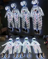 LED Astronaut Costume Suit Illuminated Party Glow Light Cloth Performance Helmet 07FC0E-D4 - KOEEK