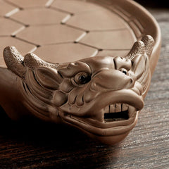 Creative Water Storage Tea Tray Turtle Statue Yixing Purple Clay Holder Plate 07FC0E-D4 - KOEEK