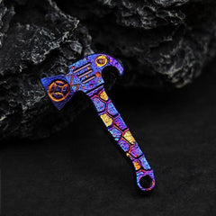 Handmade Titanium Keychain Necklace Pendant Pry Bar Crowbar Bottle Opener EDC 07FC0E-D4 - KOEEK