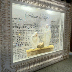 Christmas Musical Silent Night Lighted Water Picture Frame RAZ Imports 10" RAZ IMPORTS - KOEEK