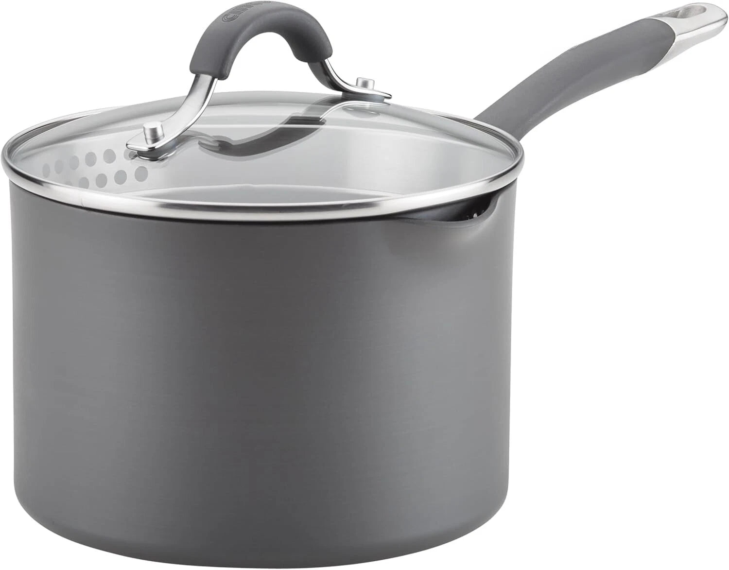 Hard Anodized Nonstick, 3-Quart, Gray 07FC0E-D4 - KOEEK