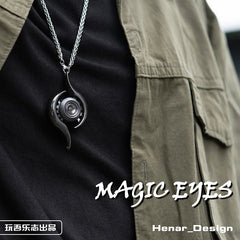 EDC Magic Eye Fidget Spinner Metal Toy Stress Relief Necklace Gift Spinning Tops 07FC0E-D4 - KOEEK