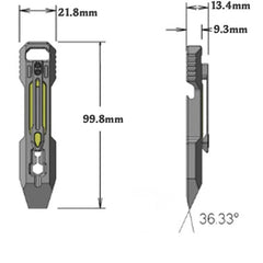 Outdoor Titanium Alloy Pocket Pry Bar Crowbar Opener Wrench Multi EDC Tool 07FC0E-D4 - KOEEK