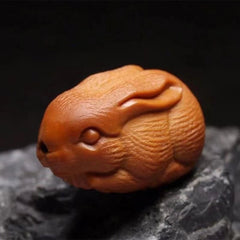 Olive Nut Carved Rabbit Beads Bracelet Hand Chain 07FC0E-D4 - KOEEK