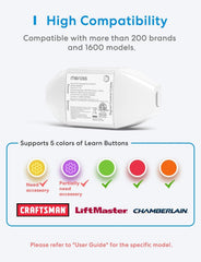 Intelligent garage door opener remote control with multiple notification modes 07FC0E-D4 - KOEEK